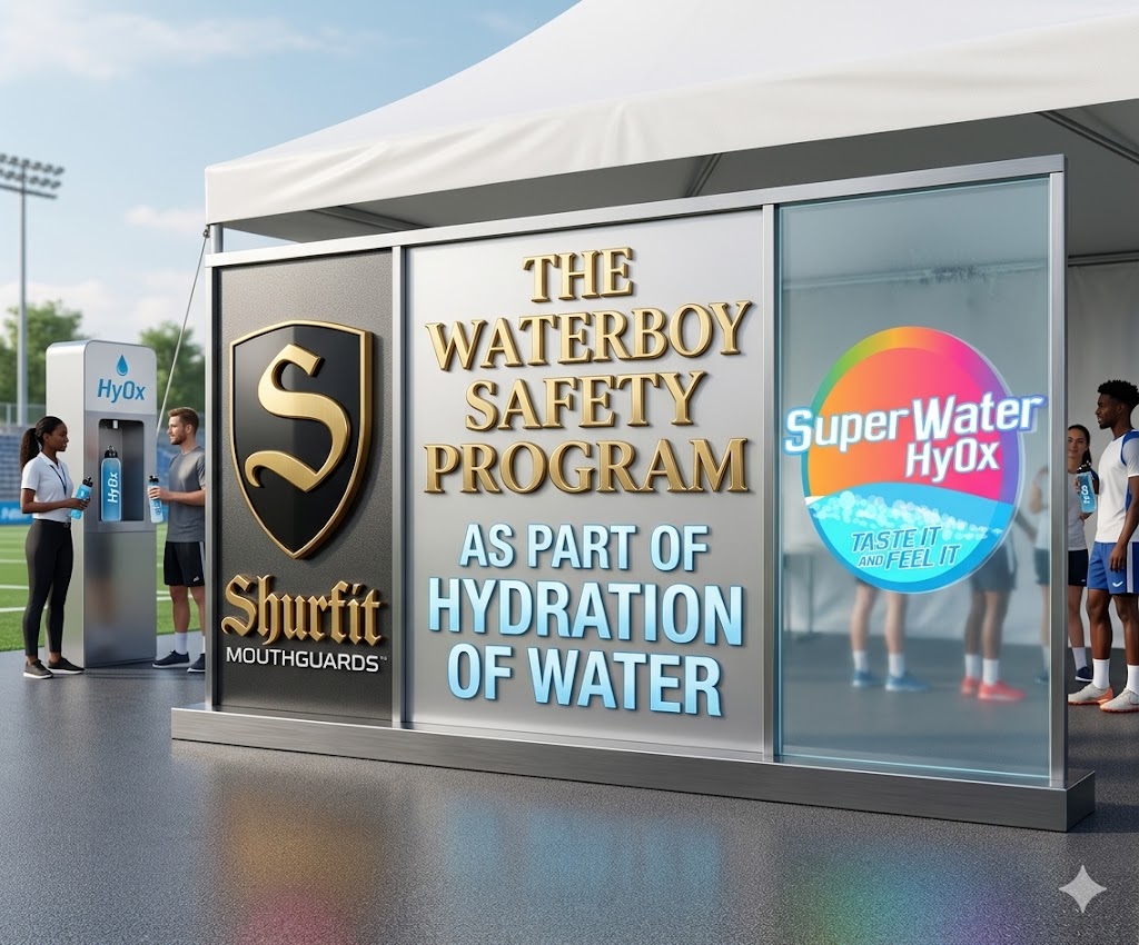 The Waterboy Safety Program with SuperWater HyOx and Shurfit Mouthguards hydration station